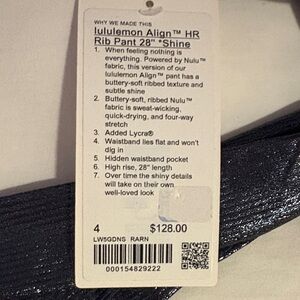 lululemon athletica Align HR Rib Pant 28" Shine - Black